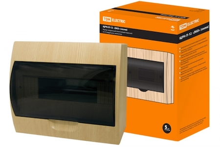 TDM ELECTRIC SQ0901-0016 Бокс ЩРН-П-12 модулей навесной пластик IP41 "Эко" (сосна) TDM
